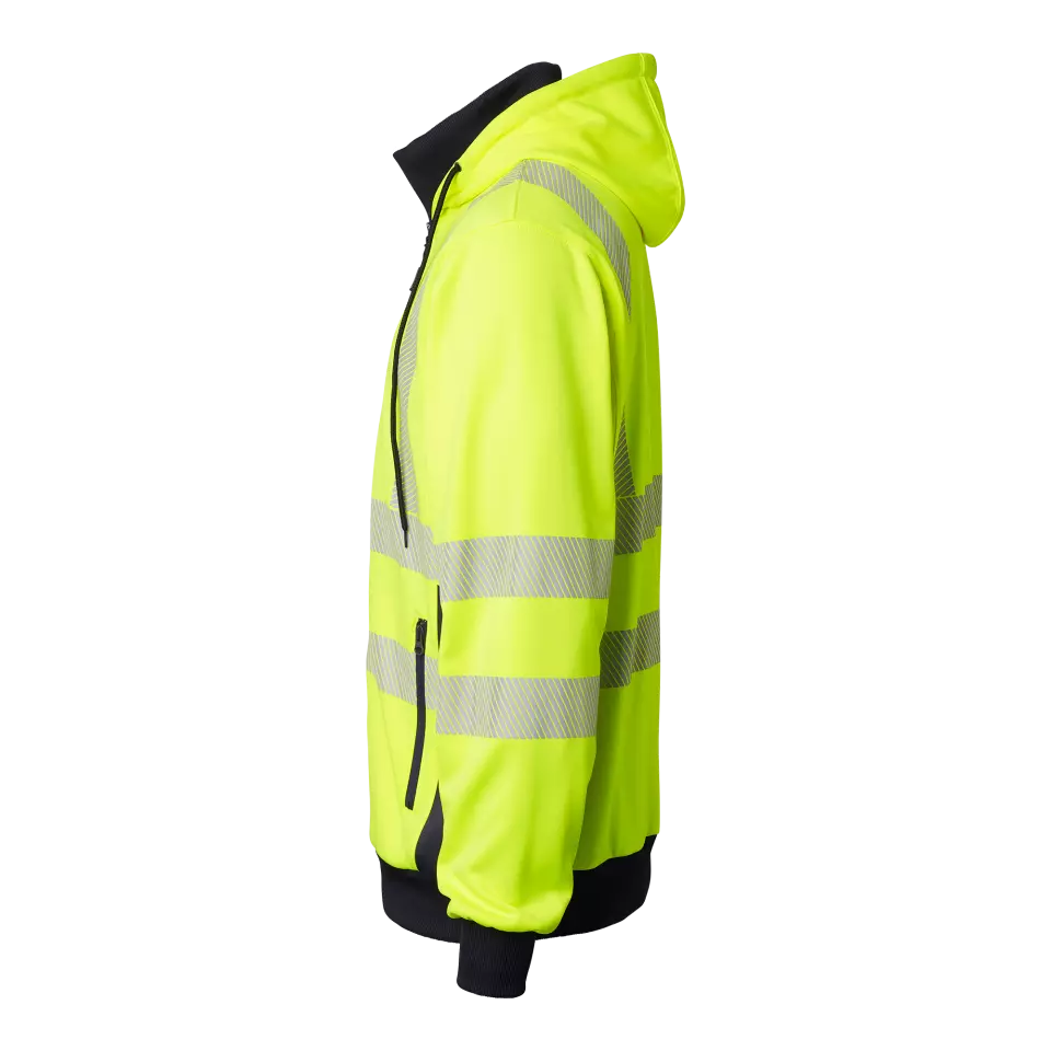 Top Swede 1000728983, High-Visibility Sweat Jacket, High Vis Yellow/Navy, image 4, gallery thumbnail