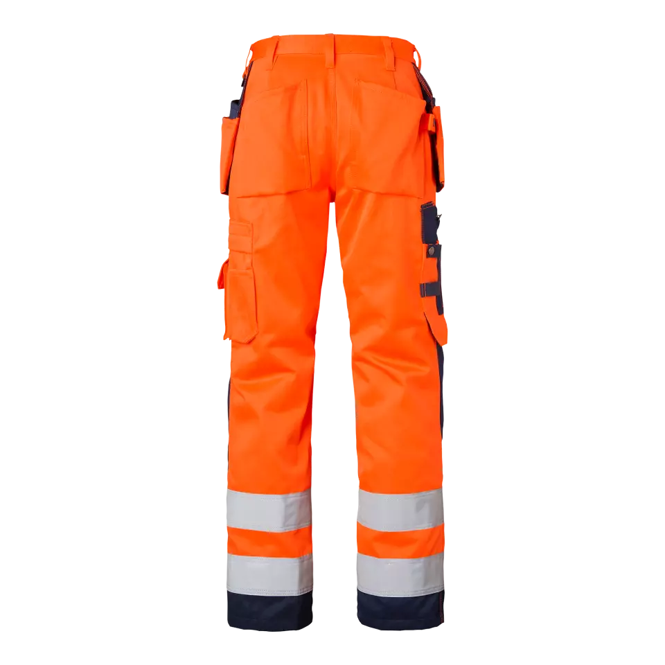 Top Swede 1000852991, Handwerker-Warnschutzhose, High Vis Orange/Marine, image 2, gallery thumbnail