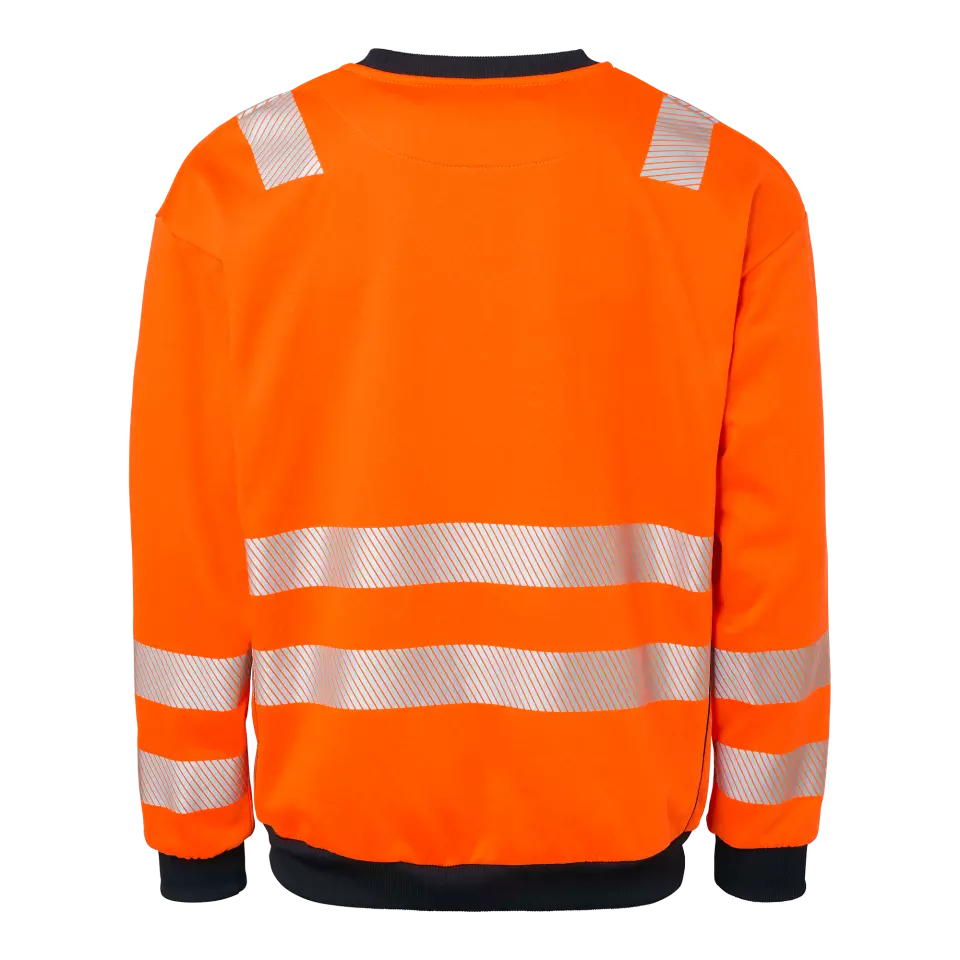 Top Swede 1000740811, High-Visibility Sweatshirt, High Vis Orange/Black, image 2, gallery thumbnail