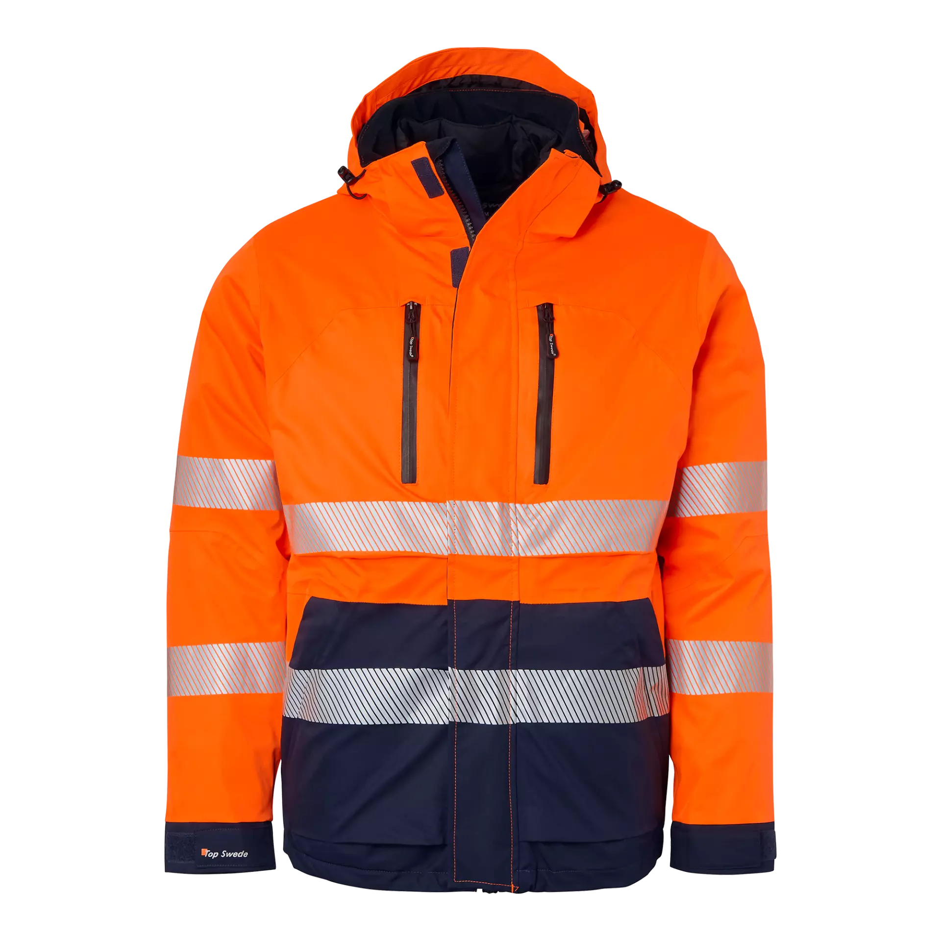 Top Swede 1000691991, Jacket Fluorescent, Orange/Navy