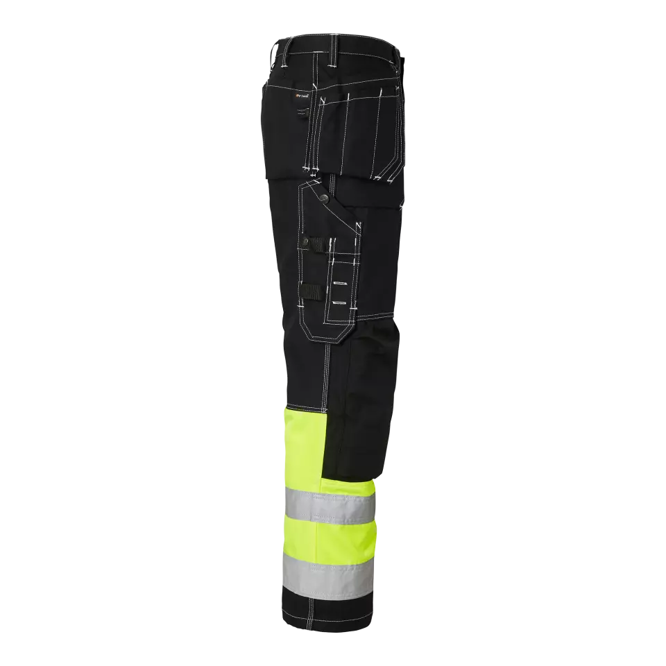 Top Swede 1000857914, Craftsmen Trousers High-Visibility, Black/High Vis Yellow, image 3, gallery thumbnail