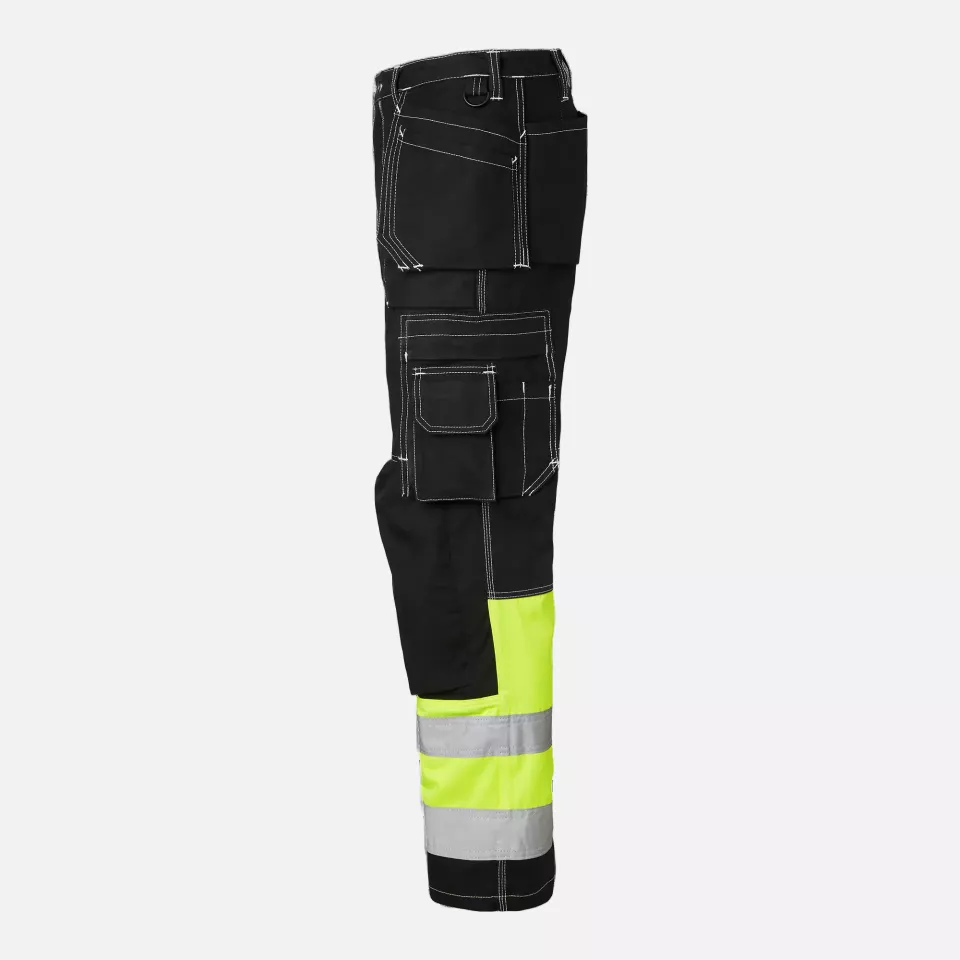 Top Swede 1000857914, Craftsmen Trousers High-Visibility, Black/High Vis Yellow, image 4, gallery thumbnail