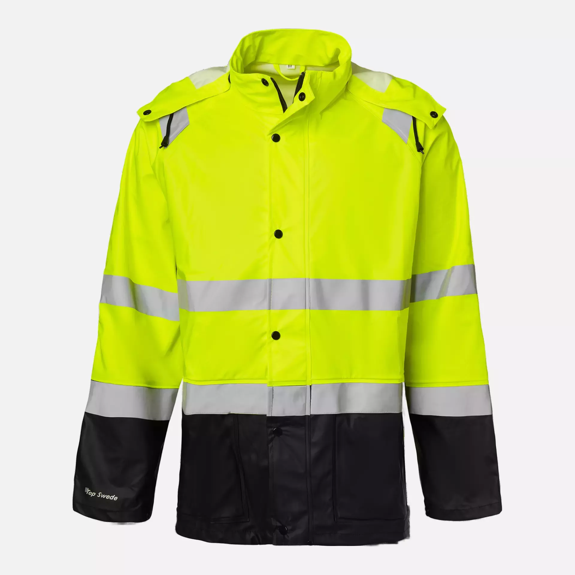 Top Swede 1000732982, High-Visibility Rain Jacket, High Vis Yellow/Black, image 1