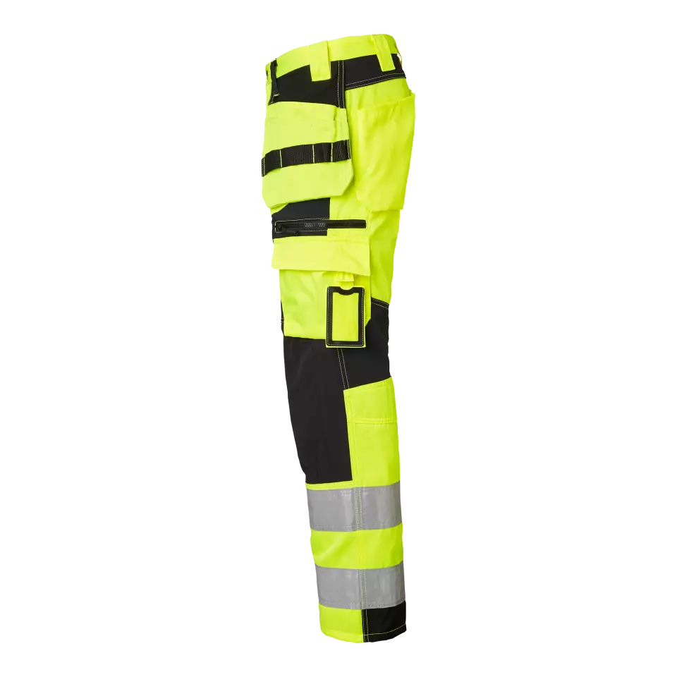 Top Swede 1000838982, Craftsmen Work Pants High-Visibility, High Vis Yellow/Black, image 4, gallery thumbnail