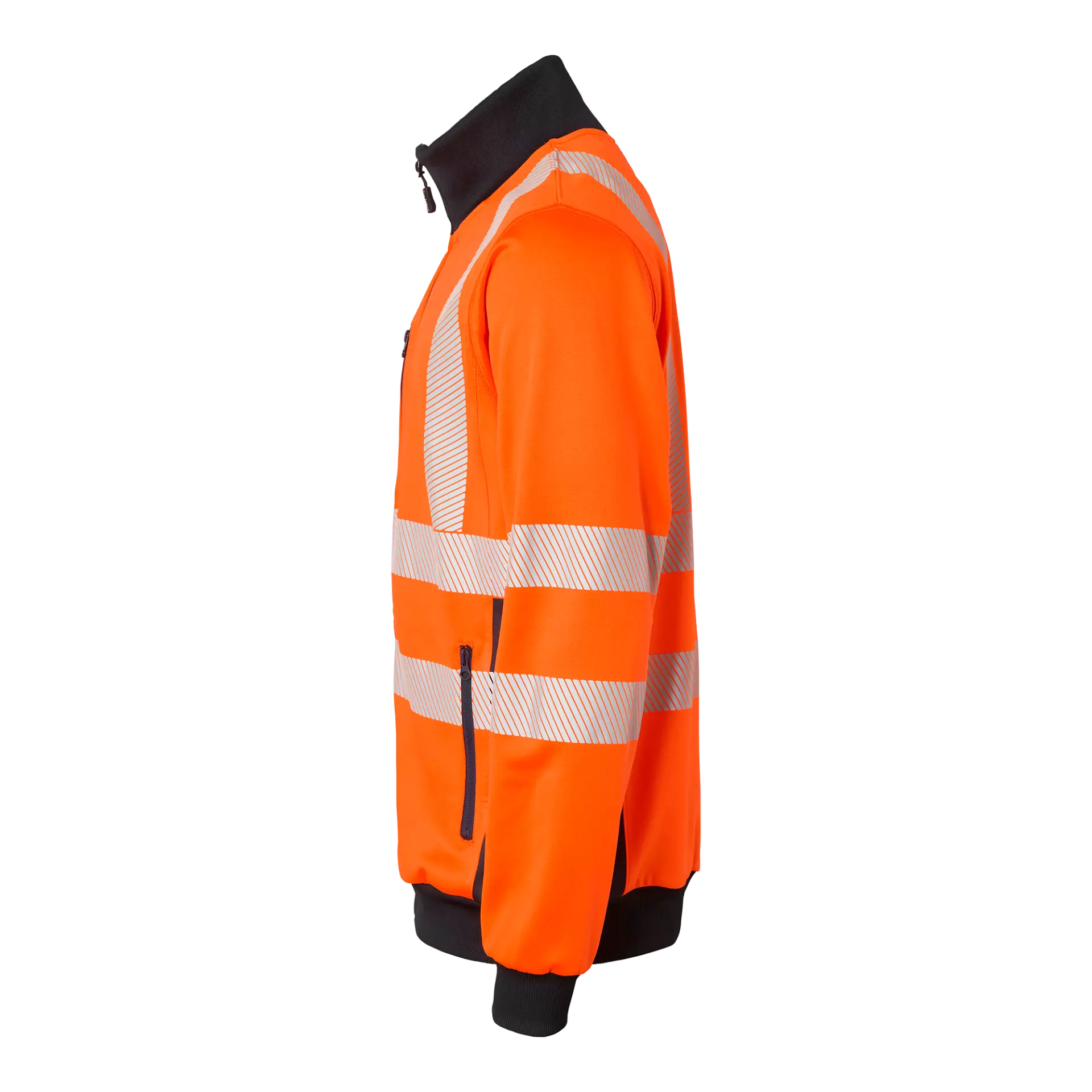 Top Swede 1000712991, Warnschutz-Sweatjacke, Warnorange/Marine, image 4