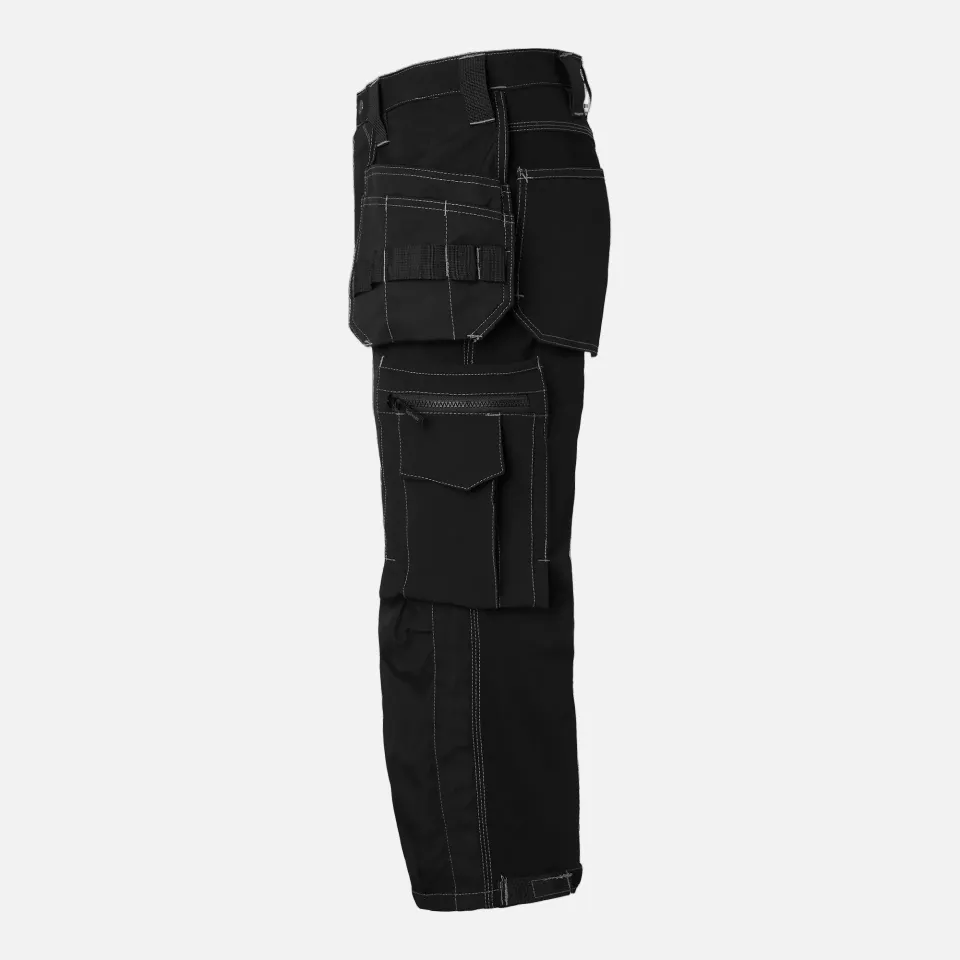 Top Swede 1000880001, Craftsmen 3/4 Trousers, Black, image 4, gallery thumbnail
