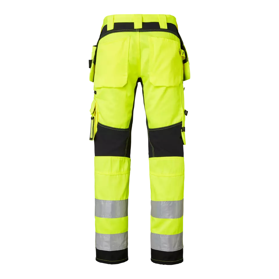 Top Swede 1000838982, Craftsmen Work Pants High-Visibility, High Vis Yellow/Black, image 2, gallery thumbnail