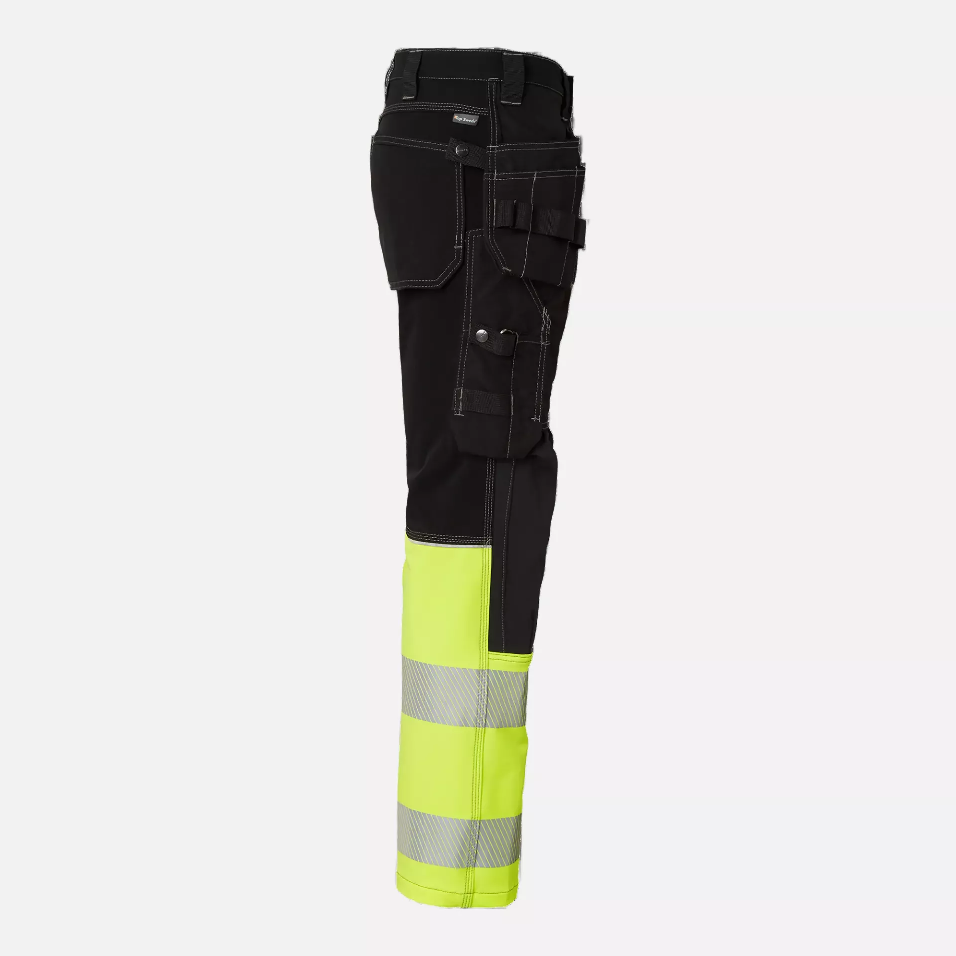 Top Swede 1000882914, Craftsmen Trousers High-Visibility, Black/High Vis Yellow, image 3