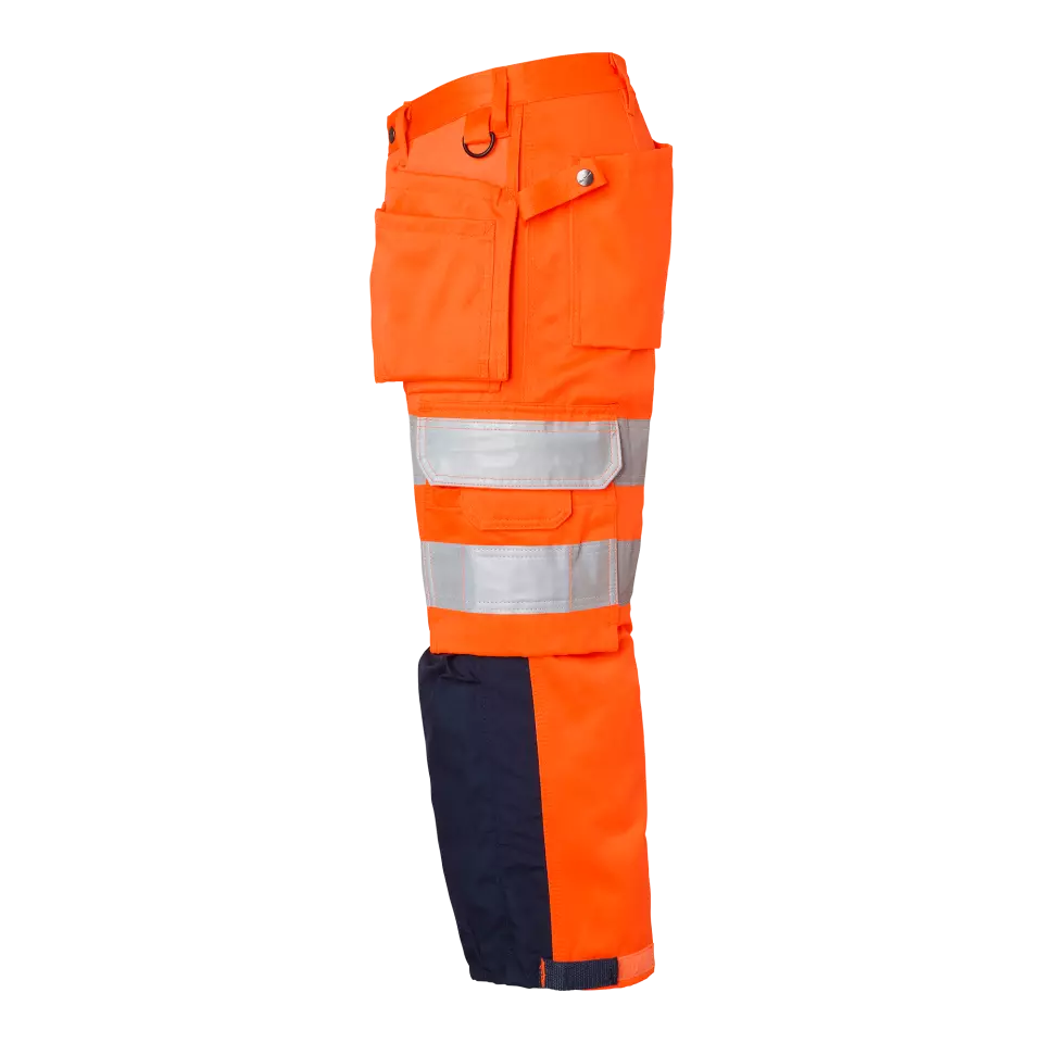 Top Swede 1000826991, Warnschutz-Handwerker-3/4-Hose, Warnorange/Marine, image 4, gallery thumbnail