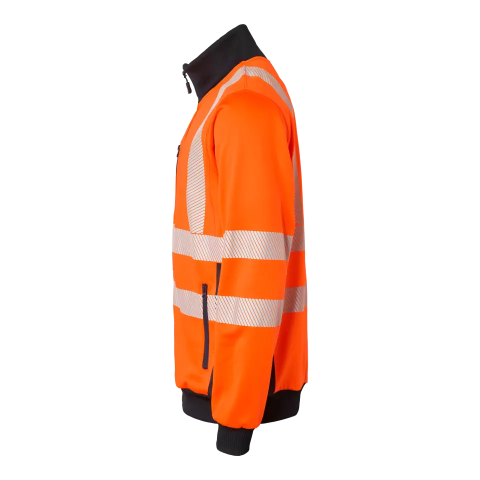 Top Swede 1000712991, Warnschutz-Sweatjacke, Warnorange/Marine, image 4, gallery thumbnail