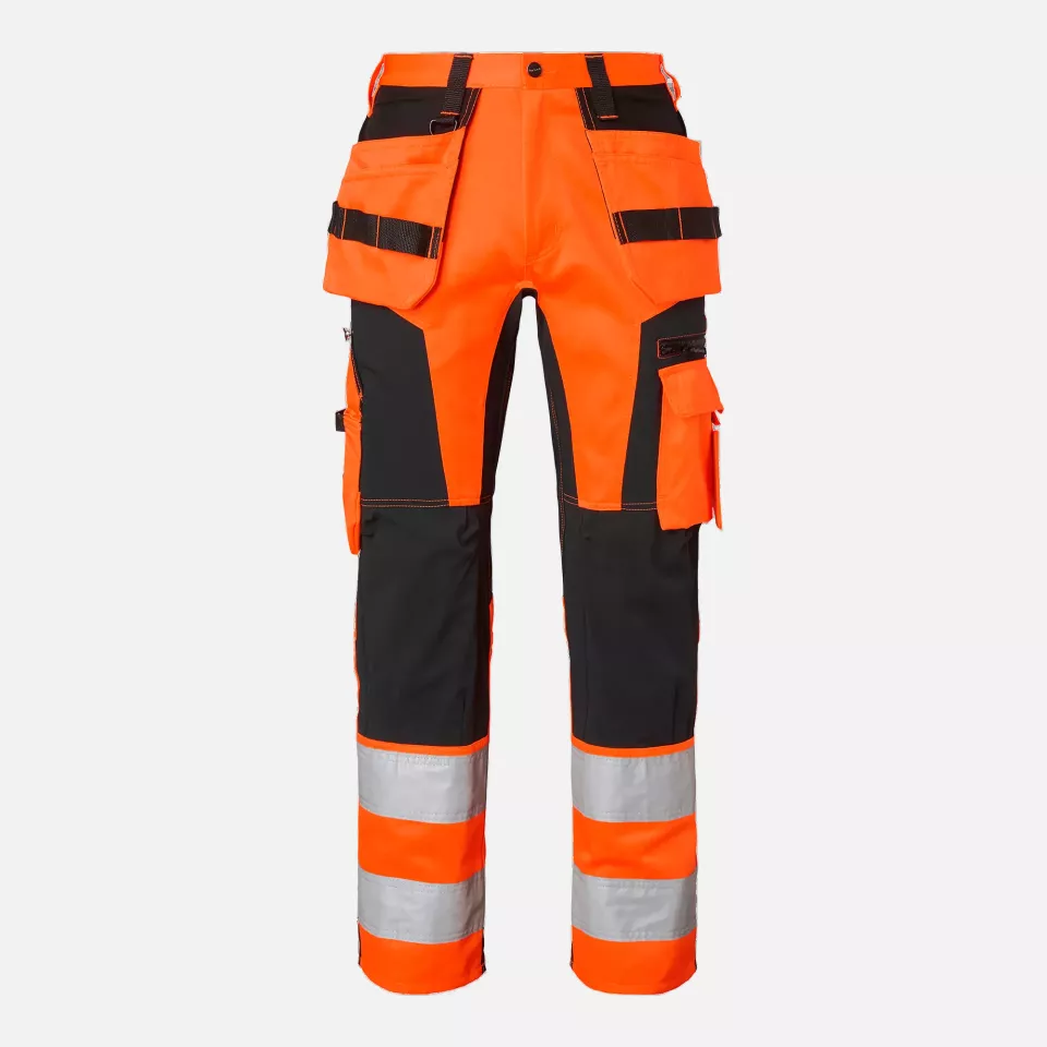 Top Swede 1000838990, Craftsmen Trousers High-Visibility, High Vis Orange/Black, image 1, gallery thumbnail