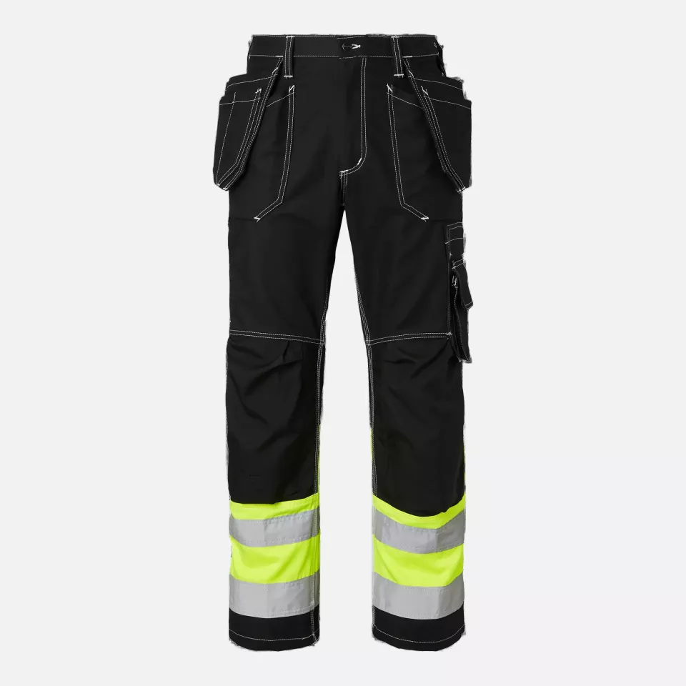 Top Swede 1000857914, Craftsmen Trousers High-Visibility, Black/High Vis Yellow, image 1, gallery thumbnail