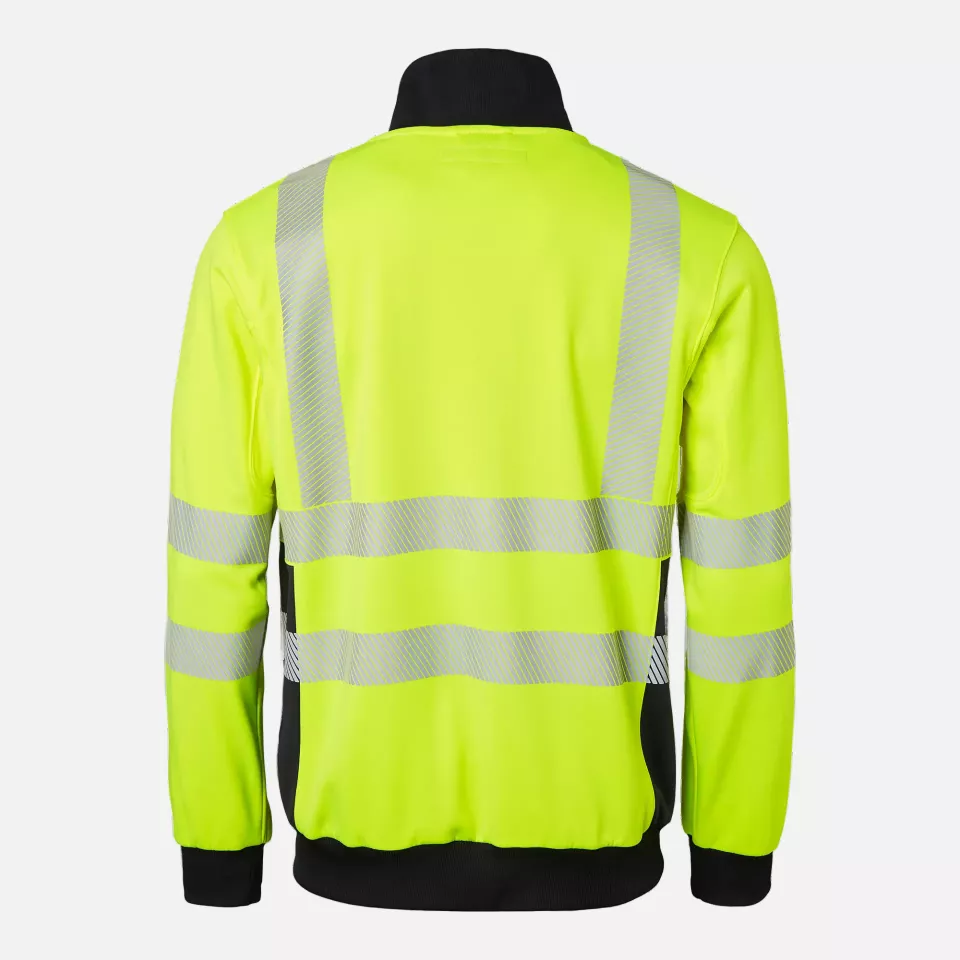 Top Swede 1000712983, High-Visibility Sweat Jacket, High Vis Yellow/Navy, image 2, gallery thumbnail