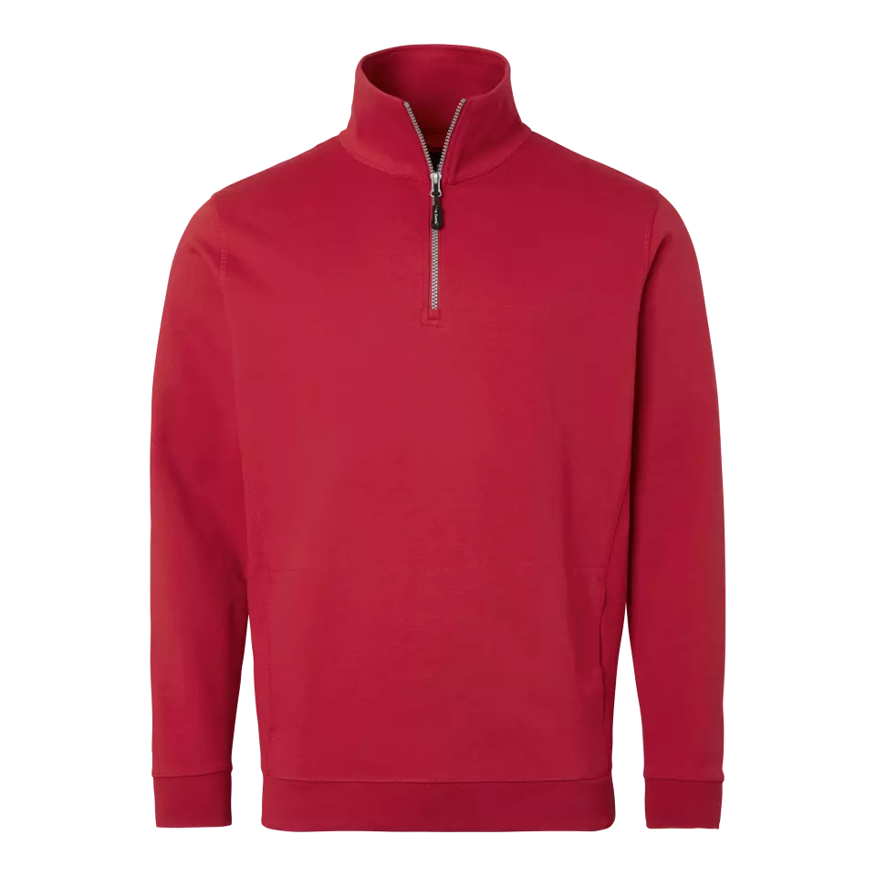 Top Swede 1000641607, Sweatshirt mit kurzem Reißverschluss, Rot