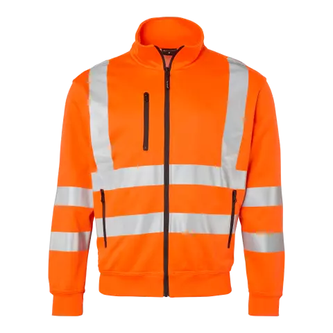 Top Swede High-Visibility Sweat Jacket, High Vis Orange