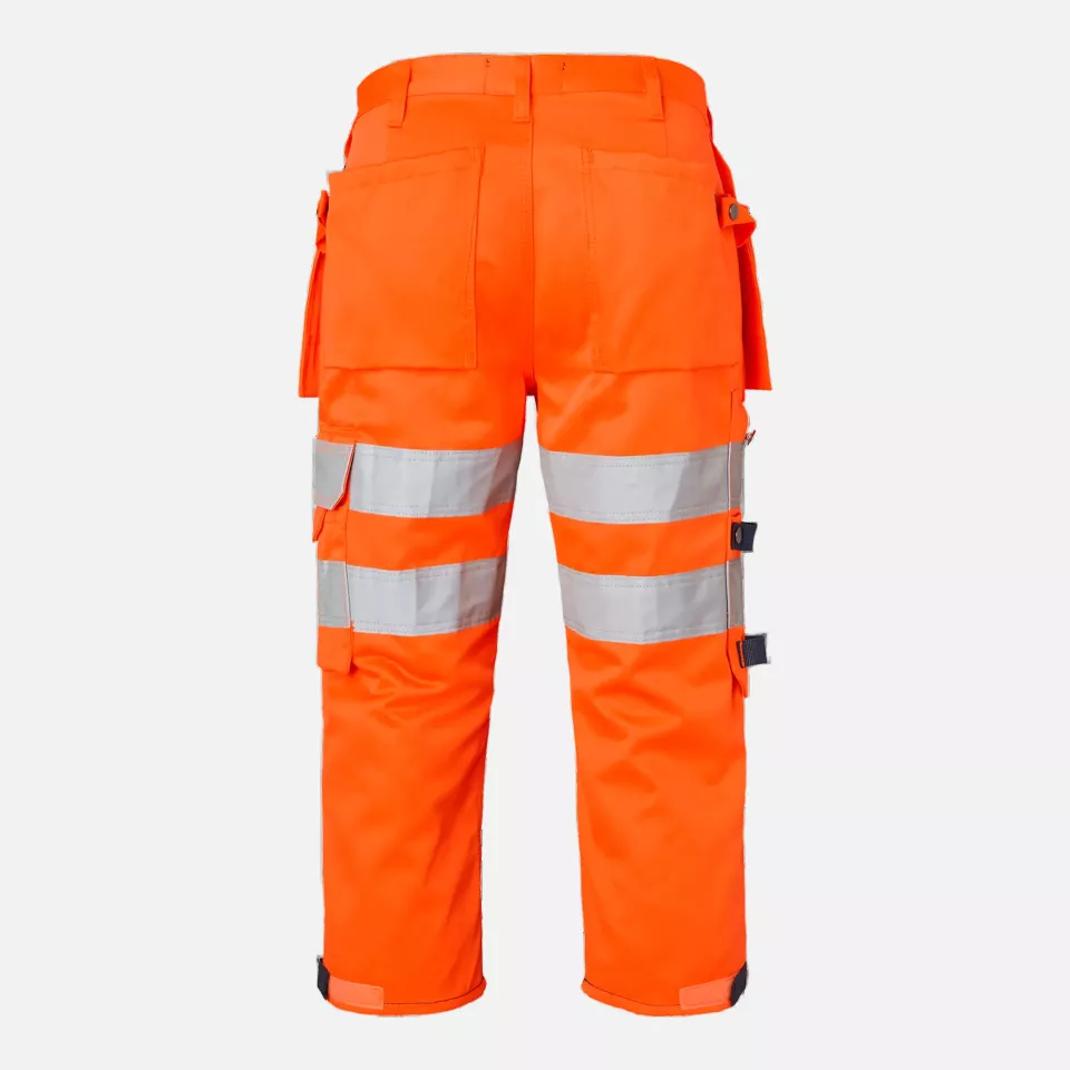 Top Swede 1000826991, Craftsmen 3/4 Trousers High-Visibility, High Vis Orange/Navy, image 2, gallery thumbnail