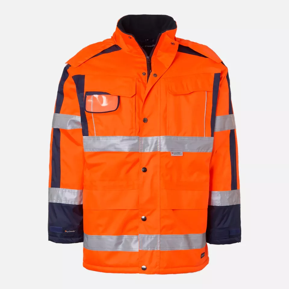 Top Swede 1000978991, Parka, High Vis Orange/Navy, image 1, gallery thumbnail