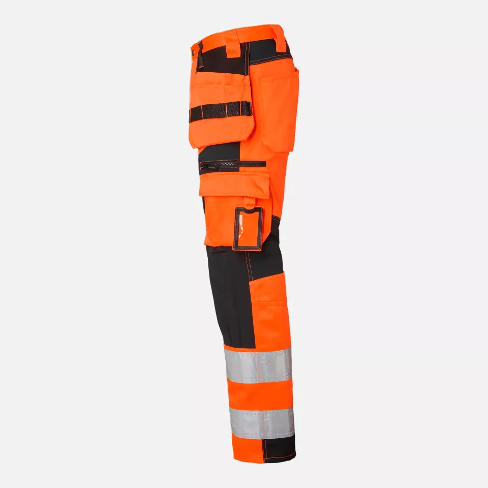 Top Swede 1000838990, Craftsmen Trousers High-Visibility, High Vis Orange/Black, image 4, gallery thumbnail