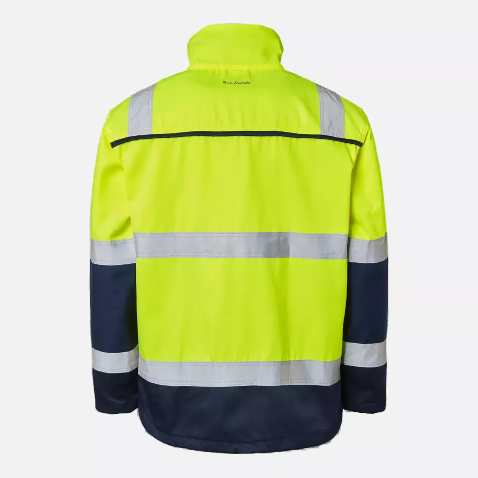 Top Swede 1000911983, High-Visibility Jacket, Yellow/Navy, image 2, gallery thumbnail