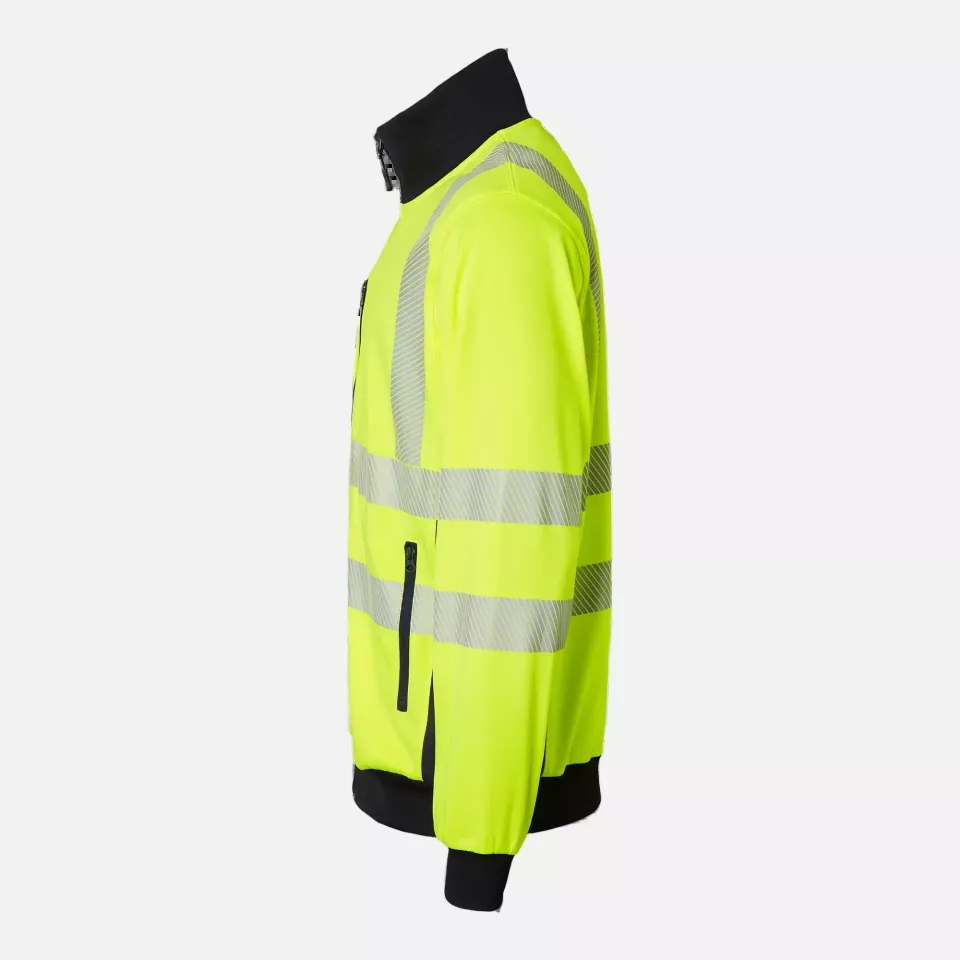 Top Swede 1000712983, Warnschutz-Sweatjacke, Leuchtgelb/Marine, image 4, gallery thumbnail