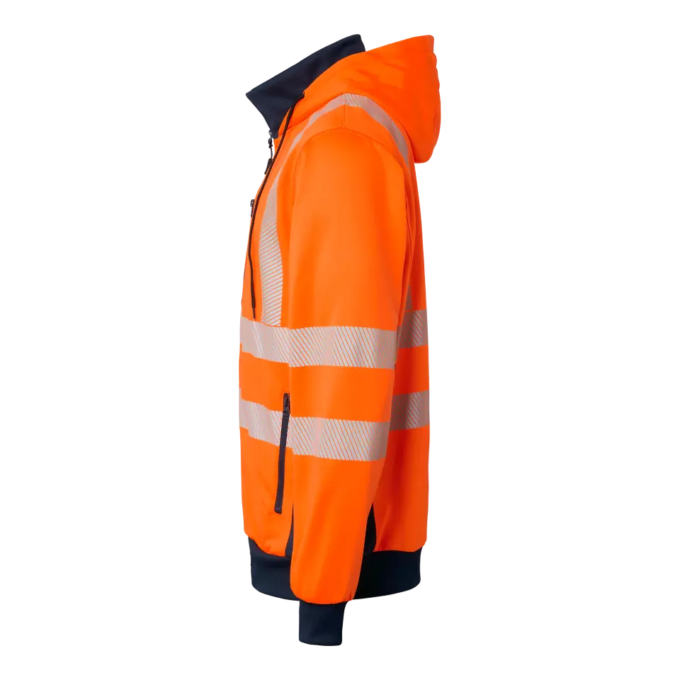 Top Swede 1000728991, High-Visibility Sweat Jacket, High Vis Orange/Navy, image 4, gallery thumbnail