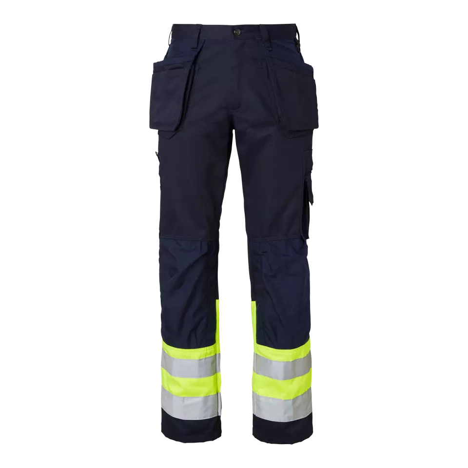 Top Swede 1000825960, Craftsmen Trousers High-Visibility, Navy/High Vis Yellow, image 1, gallery thumbnail