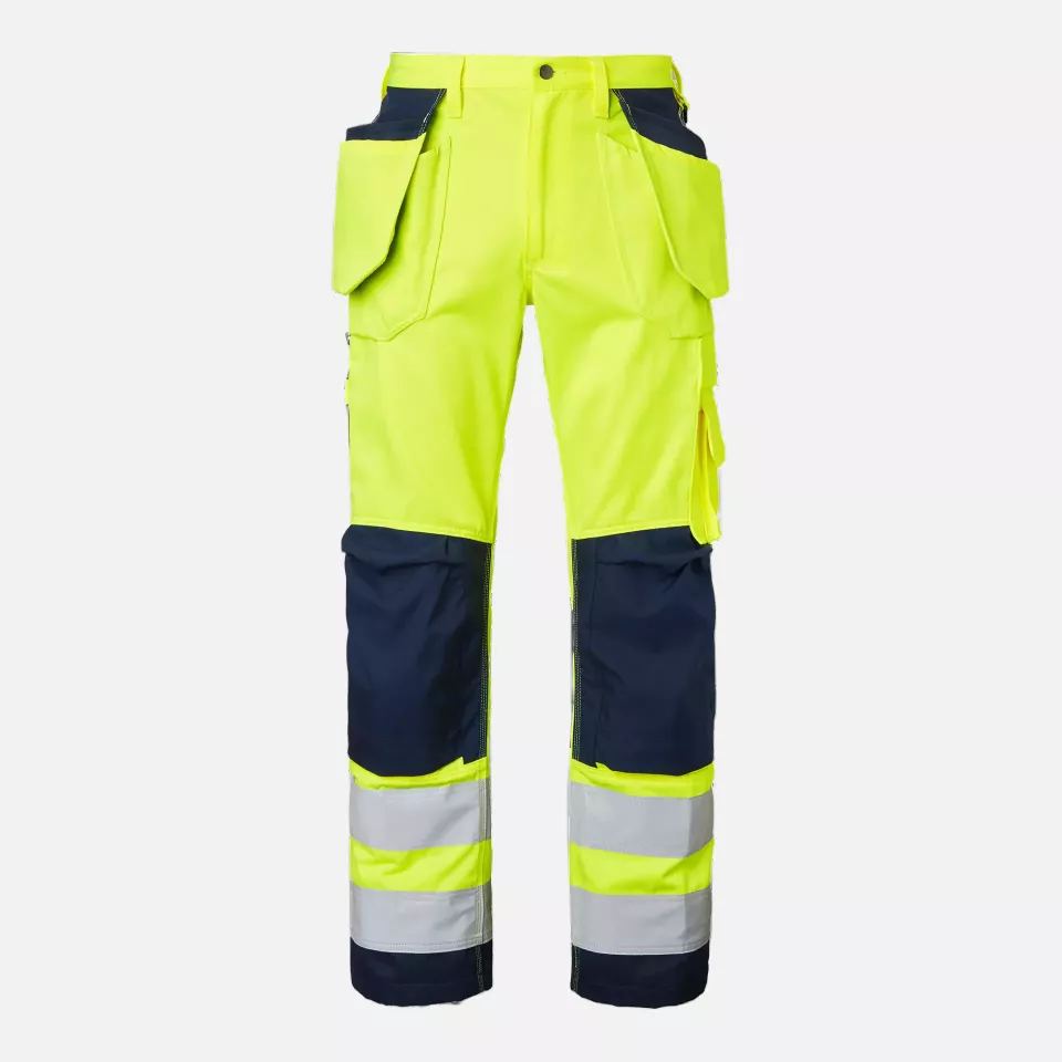 Top Swede 1000852983, Work Pants High-Visibility, High Vis Yellow/Navy, image 1, gallery thumbnail