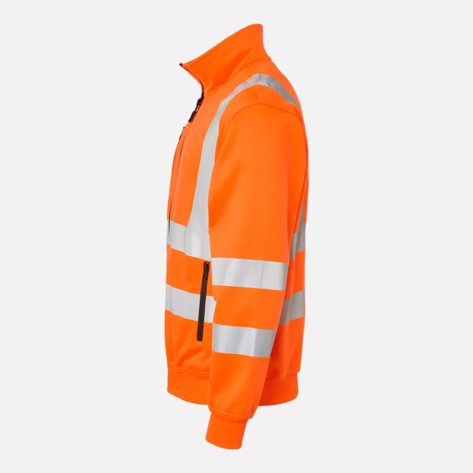 Top Swede 1000727811, High-Visibility Sweat Jacket, High Vis Orange, image 4, gallery thumbnail