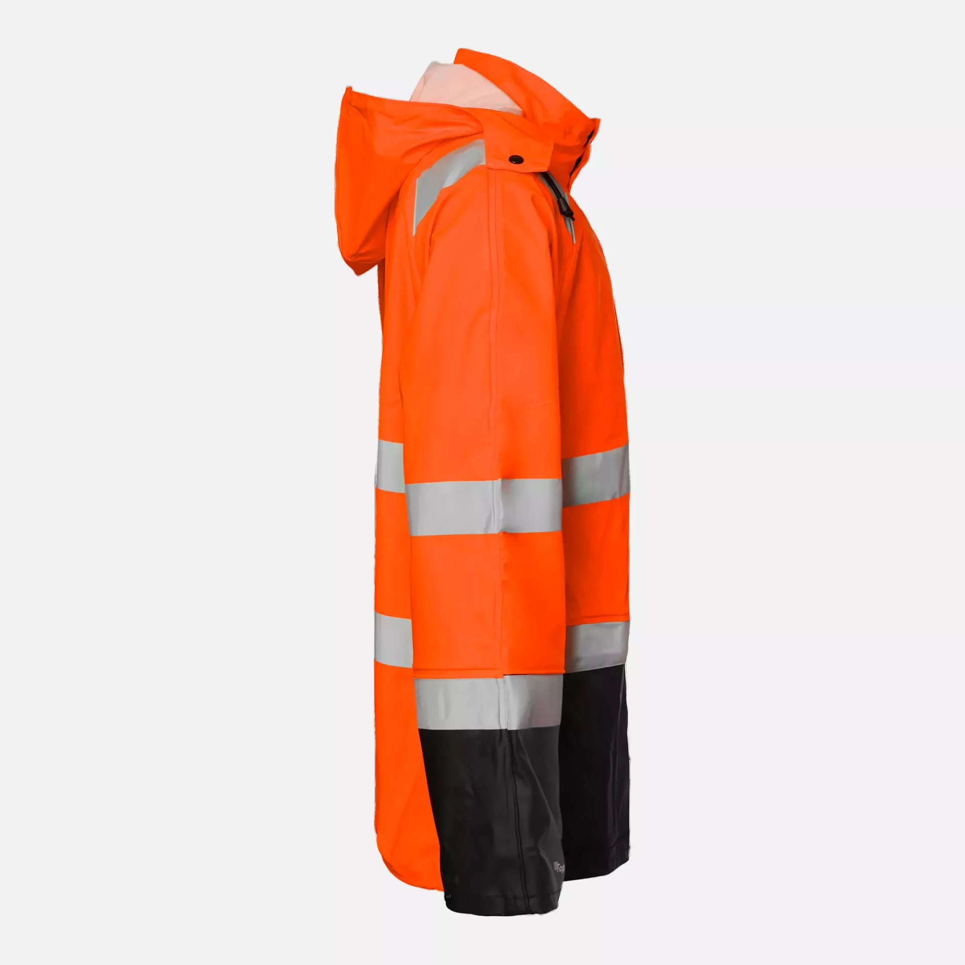 Top Swede 1000732990, High-Visibility Rain Jacket, Orange/Black, image 3