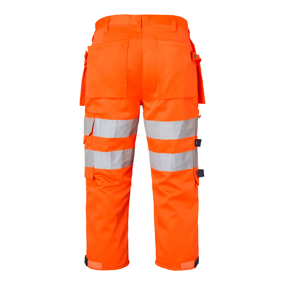 Top Swede 1000826991, Warnschutz-Handwerker-3/4-Hose, Warnorange/Marine, image 2, gallery thumbnail