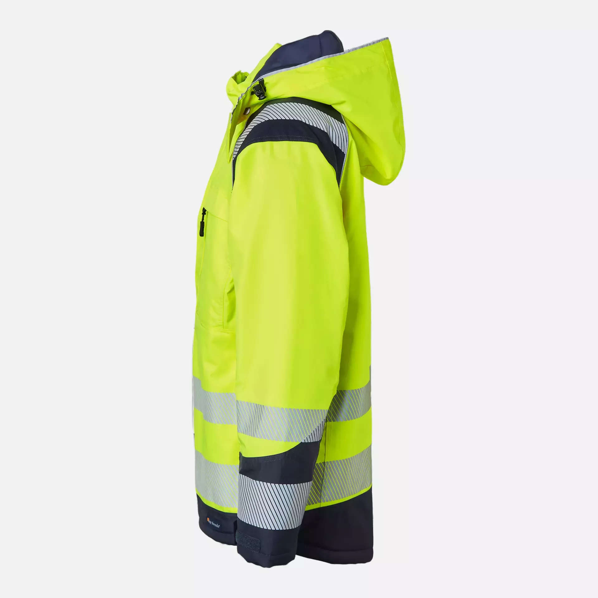 Top Swede 1000684983, High-Visibility Jacket, Yellow/Navy, image 4
