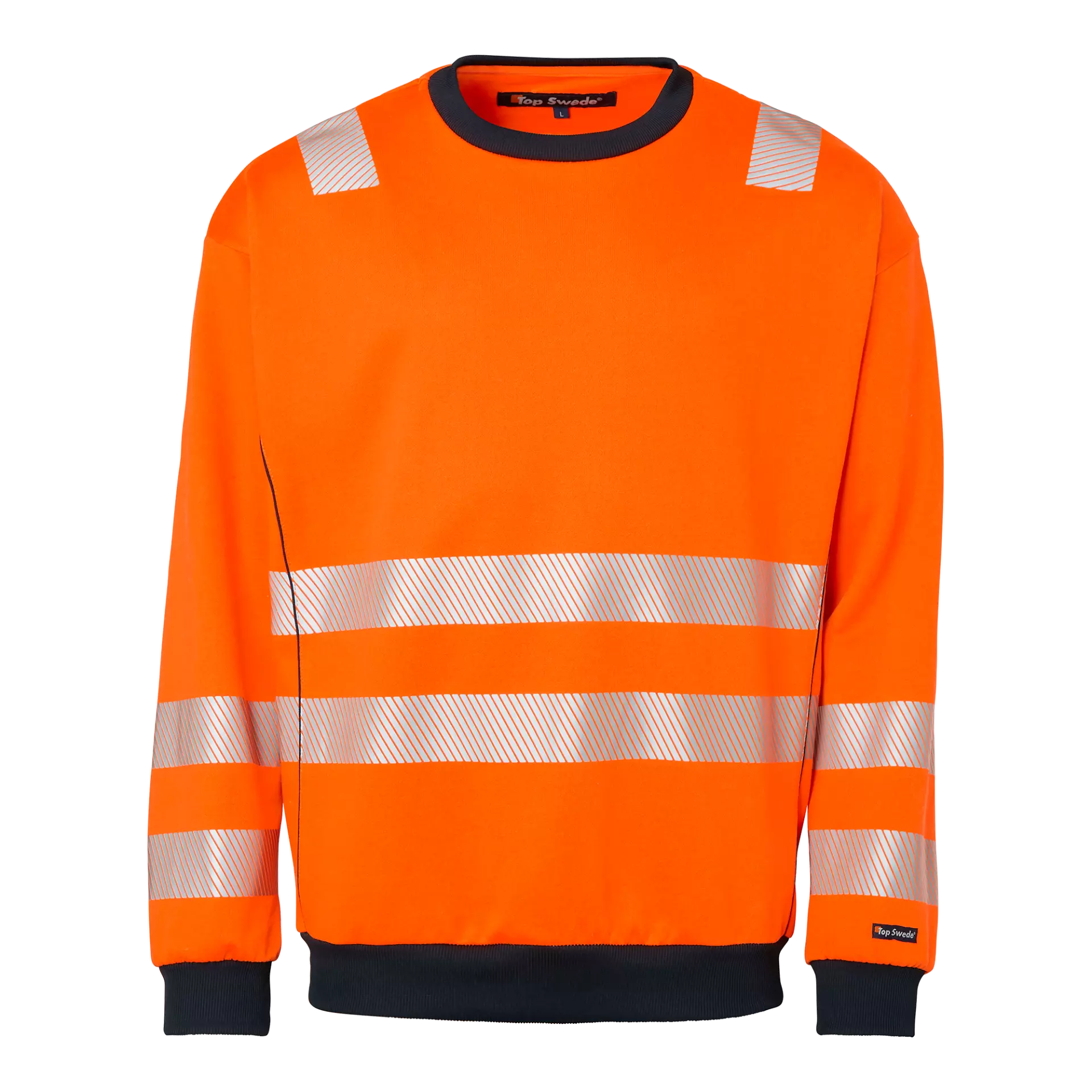 Top Swede 1000740811, High-Visibility Sweatshirt, High Vis Orange/Black