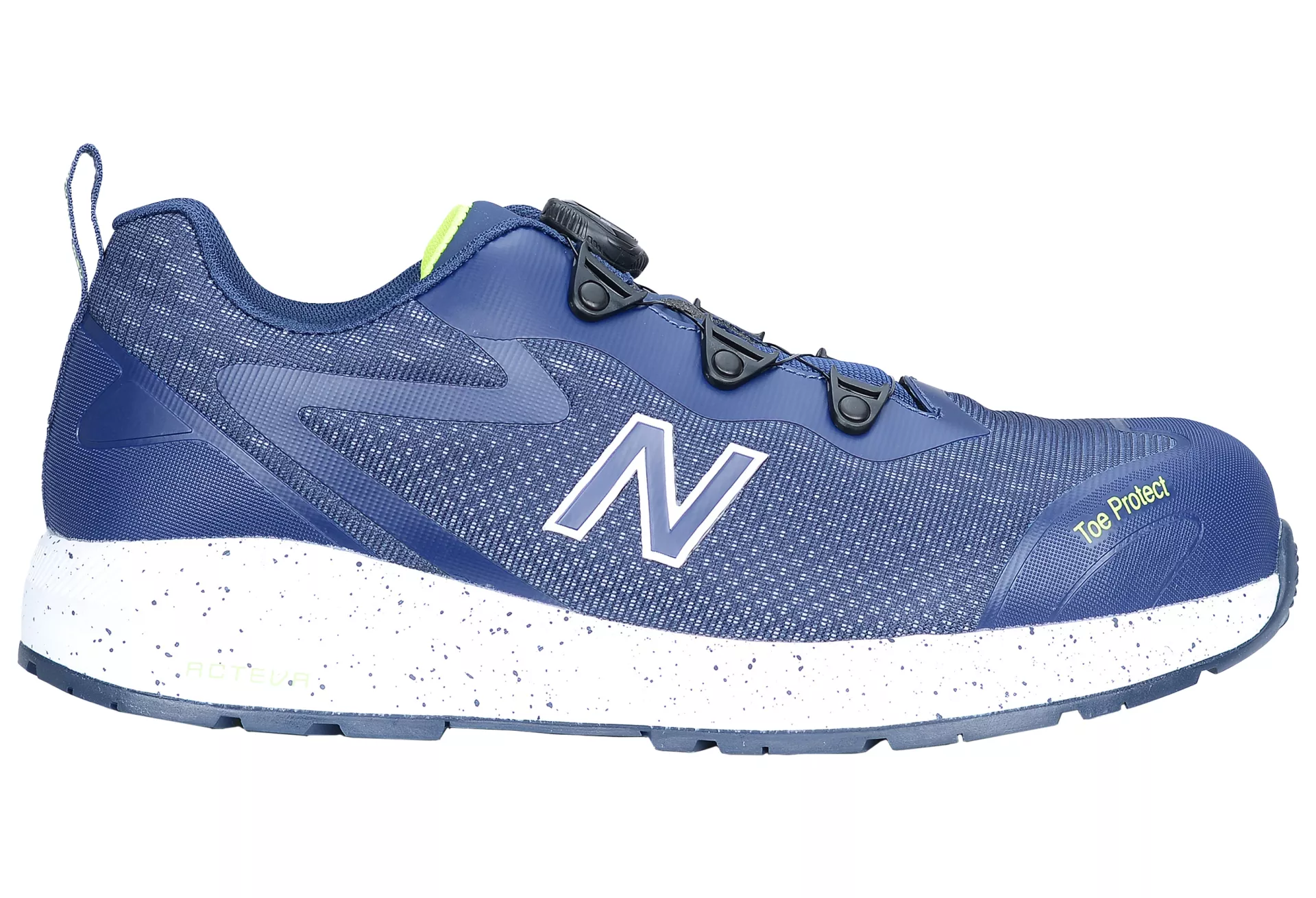 New Balance LBONL, Logic BOA Safety Shoes S1P, Size 2E, Navy/Lime, image 1