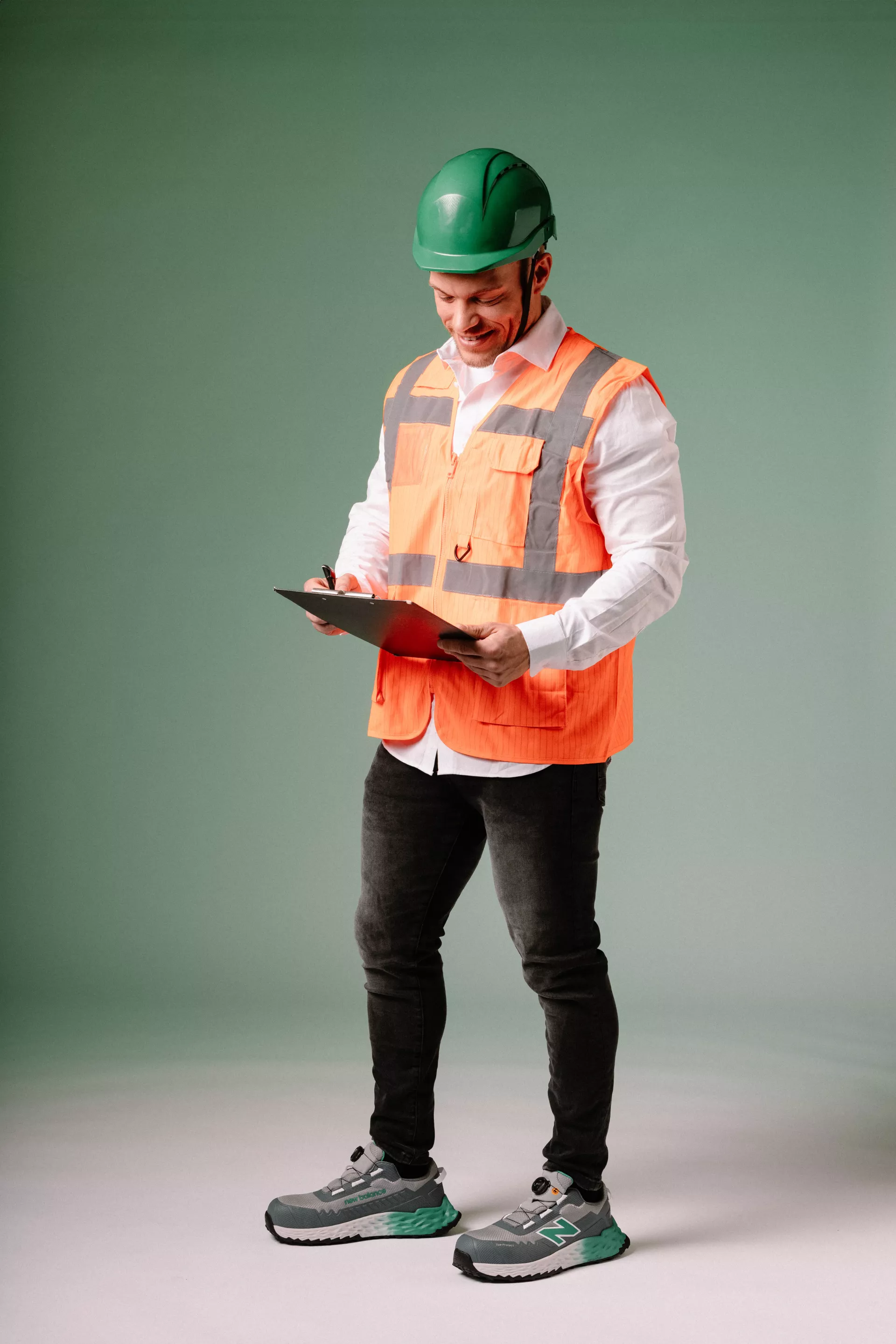 New Balance FFCBOAAG, Fresh Foam Cremorne BOA Safety Shoes S3L, Size 2E, Alloy/Green, image 6