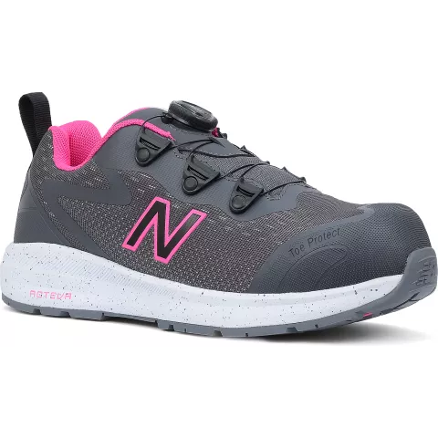 WIDLOGIBOAGP0D, New Balance Logic BOA Womens Safety Shoes S1P, Grey/Pink