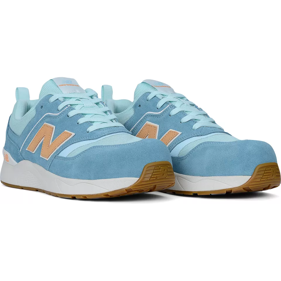 New Balance WEELCAPMO0B, Elite Lite Womens Safety Shoes S1 PL, Milky Blue/Orange, image 7, gallery thumbnail