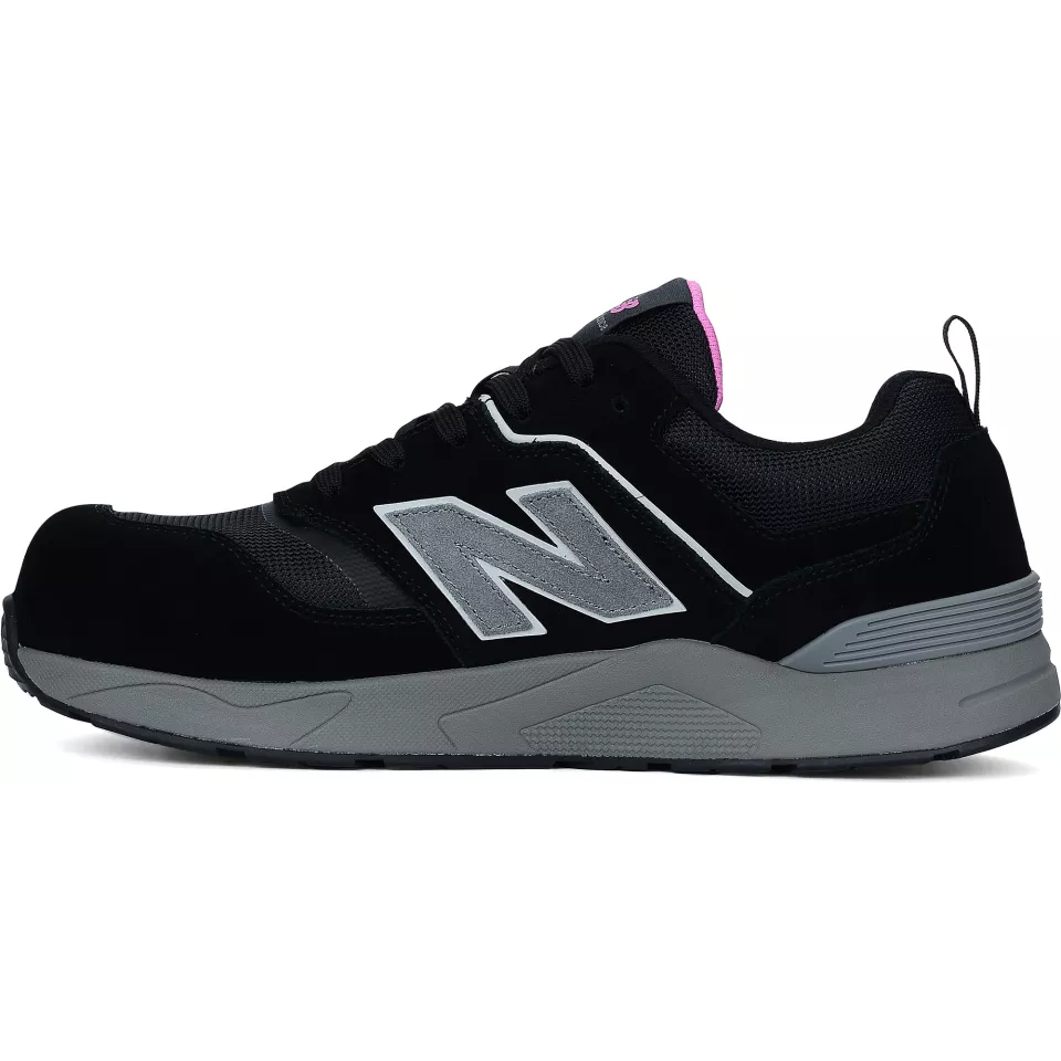 New Balance WEELCAPBZ0B, Elite Lite Womens Safety Shoes S1 PL, Black/Rose, image 3, gallery thumbnail
