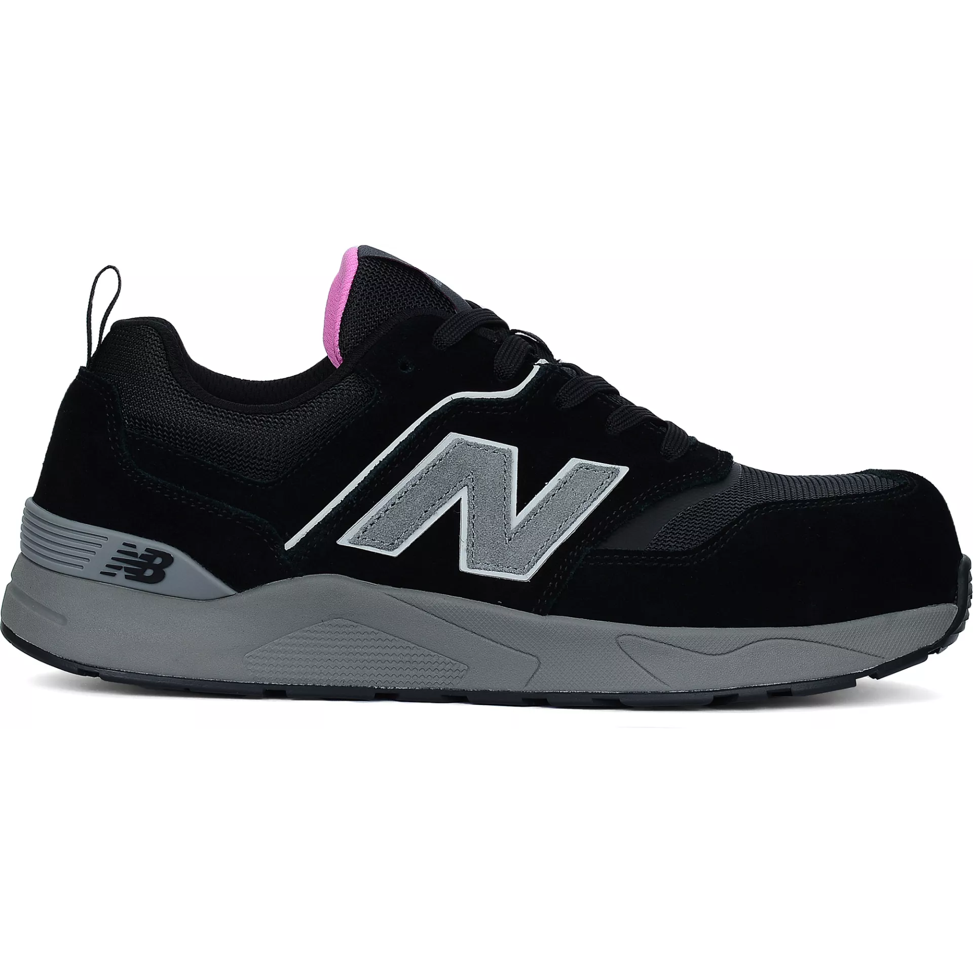 New Balance WEELCAPBZ0B, Elite Lite Womens Safety Shoes S1 PL, Black/Rose, image 2