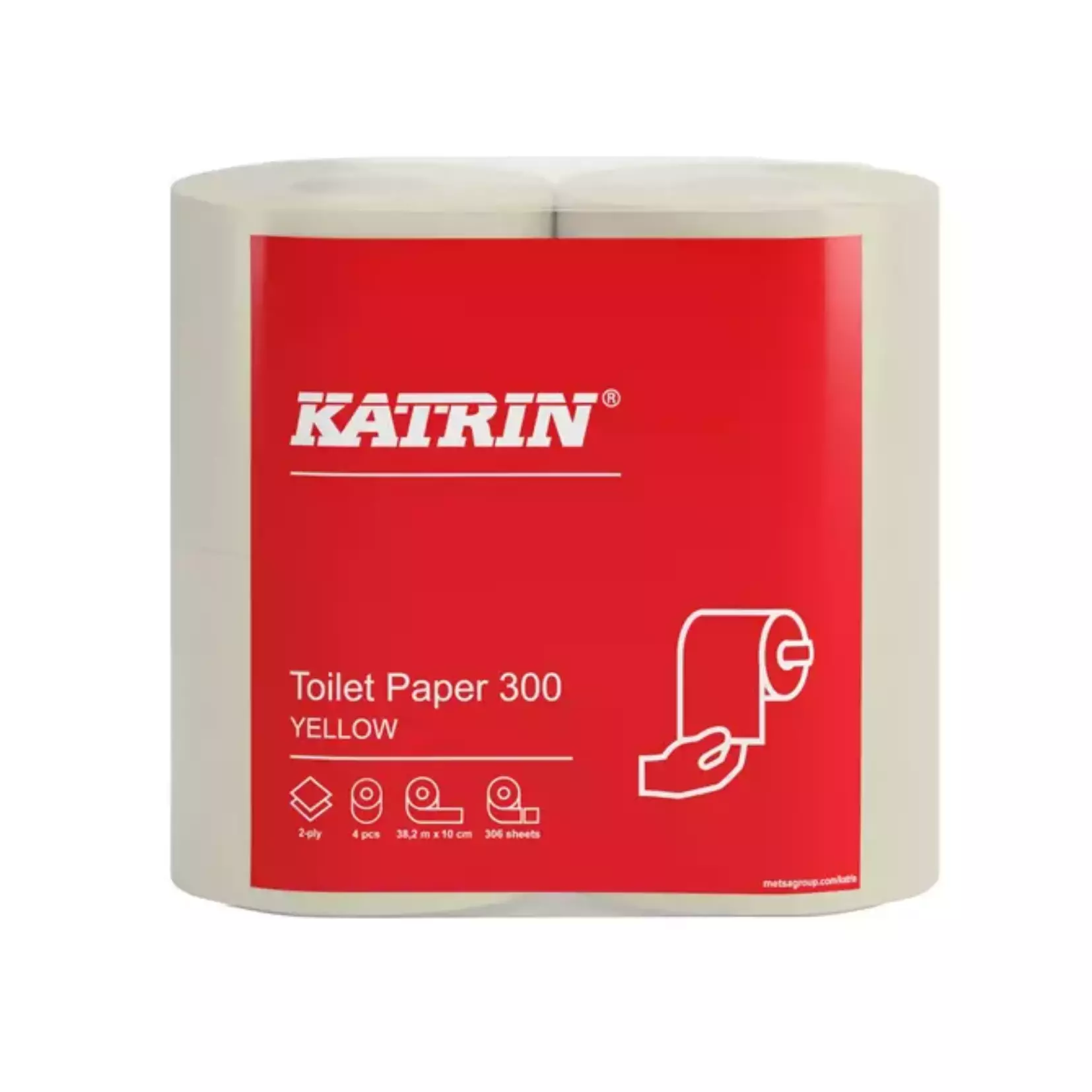 Katrin 10475, Classic Toilet 300 Yellow, 2-Ply Toilet Paper, image 1