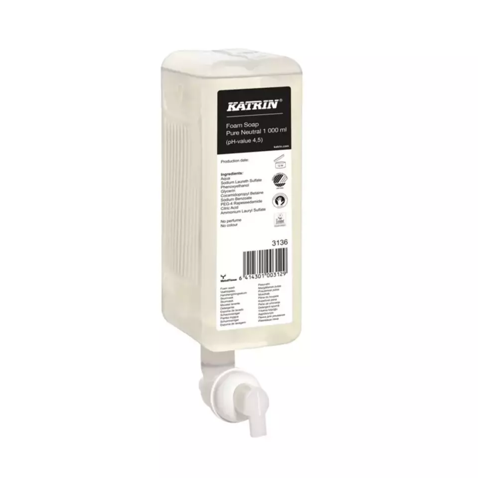 Katrin 3136, Pure Neutral Foam Soap 1000ml, image 1, gallery thumbnail