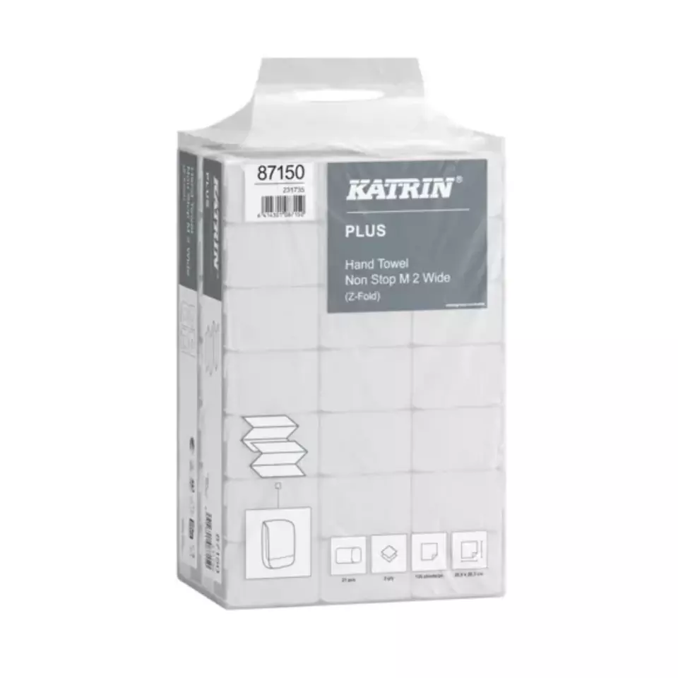 Katrin 87150, Plus Hand Towel Non-Stop M 2-Ply Wide/Pack, image 2, gallery thumbnail