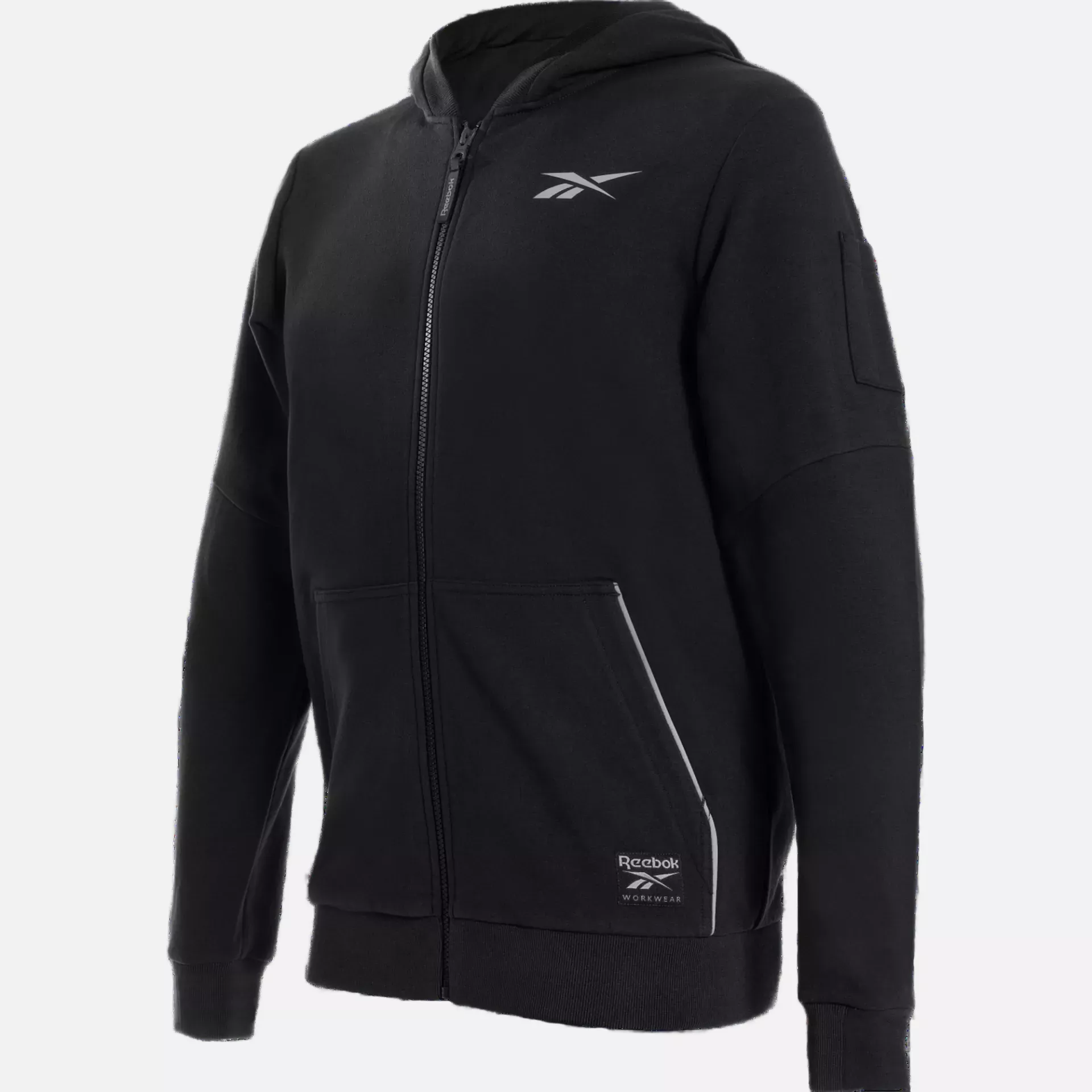 Reebok RB001JBLK, Mens Knitted Hoodie, Black, image 1