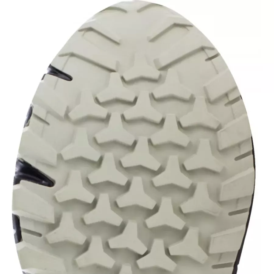 **Rutschfeste Laufsohle** bietet stabilen Halt und Sicherheit auf rutschigen Oberflächen.