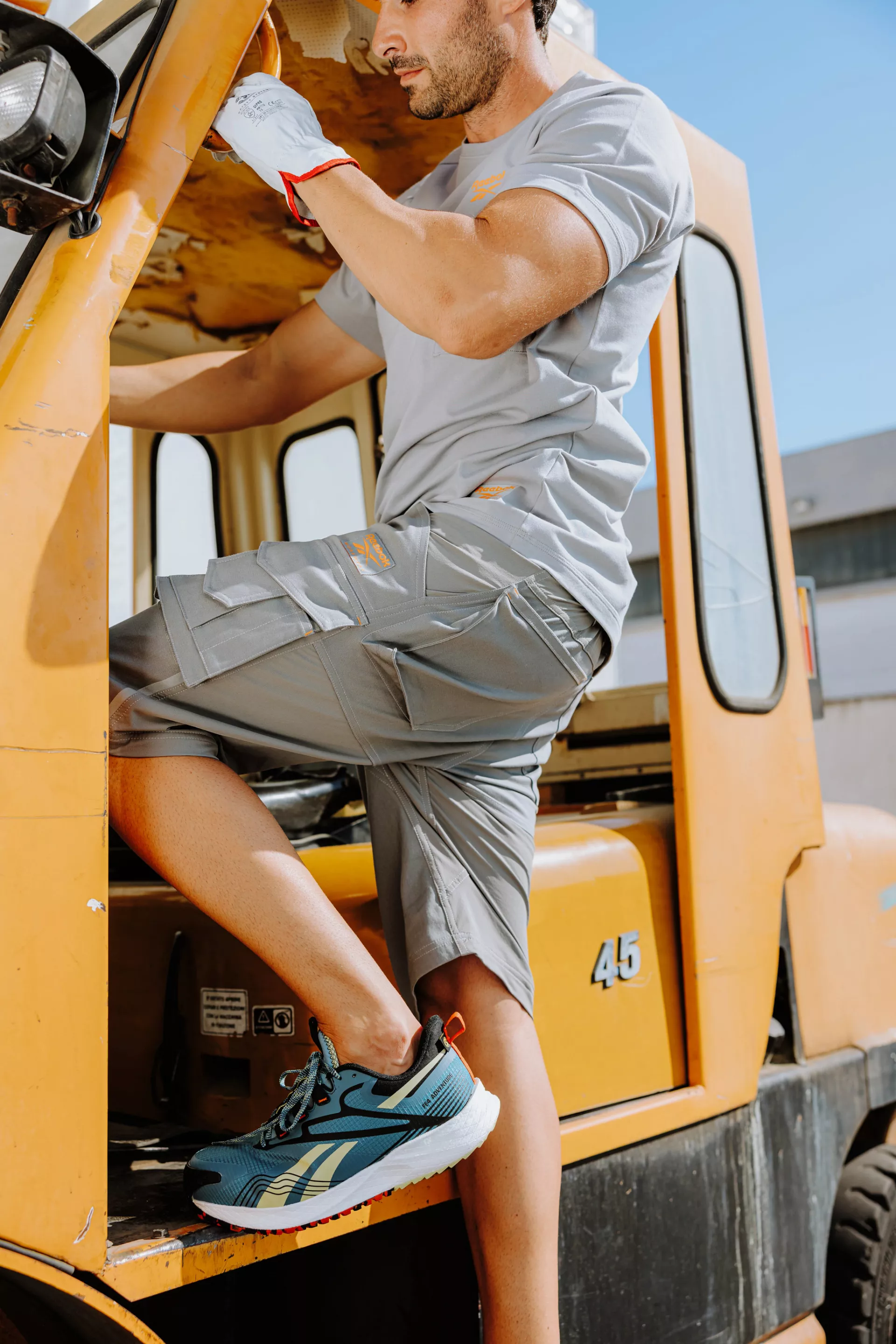 Reebok RB007SGRY, Unisex Webshorts, Grau, image 4