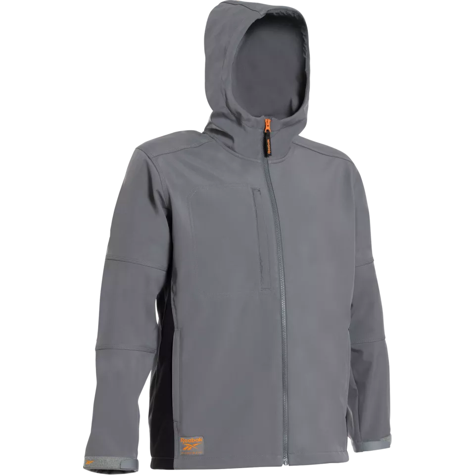 Reebok RB004JDGR, Mens Woven Softshell, Dark Grey, image 1, gallery thumbnail