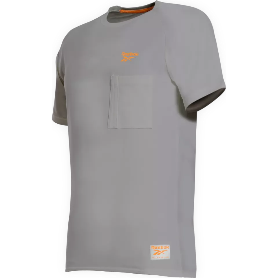 Reebok RB003TLTG2, Lockup Mens Knitted T-shirt, Light Grey, image 1, gallery thumbnail
