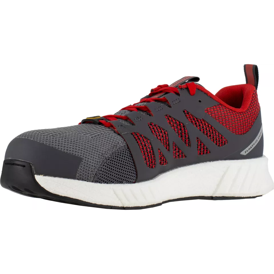 Reebok IB1070S1P, Fusion Flexweave Safety Shoes S1P, Grey/Red/White, image 2, gallery thumbnail