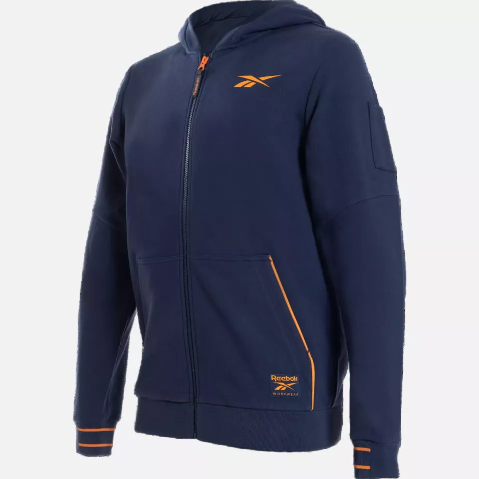 Reebok RB001JNVB, Mens Knitted Hoodie, Navy Blue, image 1, gallery thumbnail