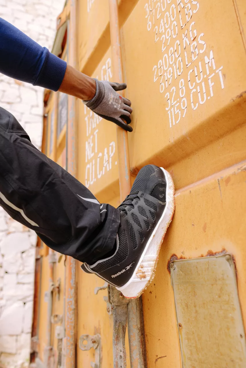 Reebok IB1076S1P, Fusion Flexweave Sicherheitsschuhe S1P, Schwarz/Weiß/Orange, image 7, gallery thumbnail