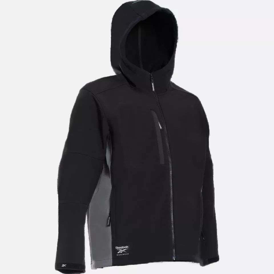 Reebok RB004JBLK, Mens Woven Softshell, Black, image 1, gallery thumbnail